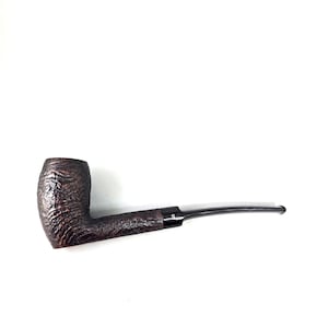 STANWELL DE LUXE 877 Regd. Nr. 969-48: Schön+/Sauber! 40er-60er Jahre Danish Vintage Objekt dunkel sandgestrahlte Bruyere leicht gebogene Tabakpfeife