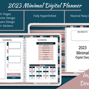 2023 Digital Planner, Minimal & Simple Digital Planner, Digital Planner für Android. iPad Planner, Tagesplaner und digitaler Wochenplaner