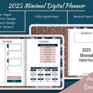 2023 Digital Planner, Minimal & Simple Digital Planner, Digital Planner für Android. iPad Planner, Tagesplaner und digitaler Wochenplaner