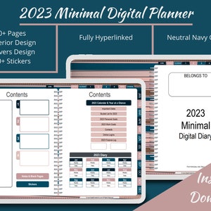 2023 Digital Planner, Minimal & Simple Digital Planner, Digital Planner for Android. iPad Planner, Daily Planner and Weekly Digital Planner