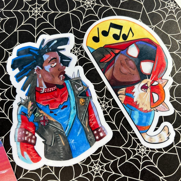 Miles Morales | Hobie Brown Stickers | Across The Spider-Verse | Spider-Cat