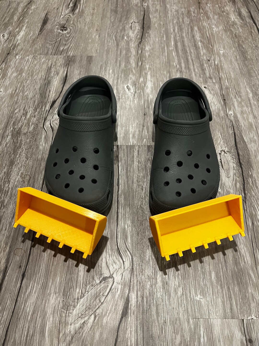 A Pair of Bulldozer Croc Charms Etsy