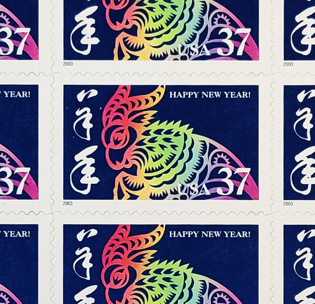 20 Chinese New Year Stamps Year of the Ram Happy New Year US Etsy