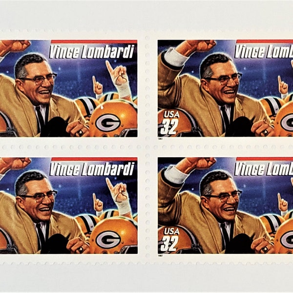 Vince Lombardi Stamp Etsy