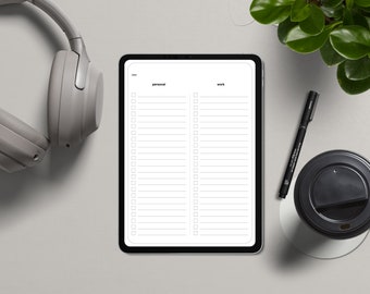 Digital To-Do List Template for Work and Personal Tasks | iPad, Goodnotes | Minimalist | To-Do List | Printable PDF | Daily Planner