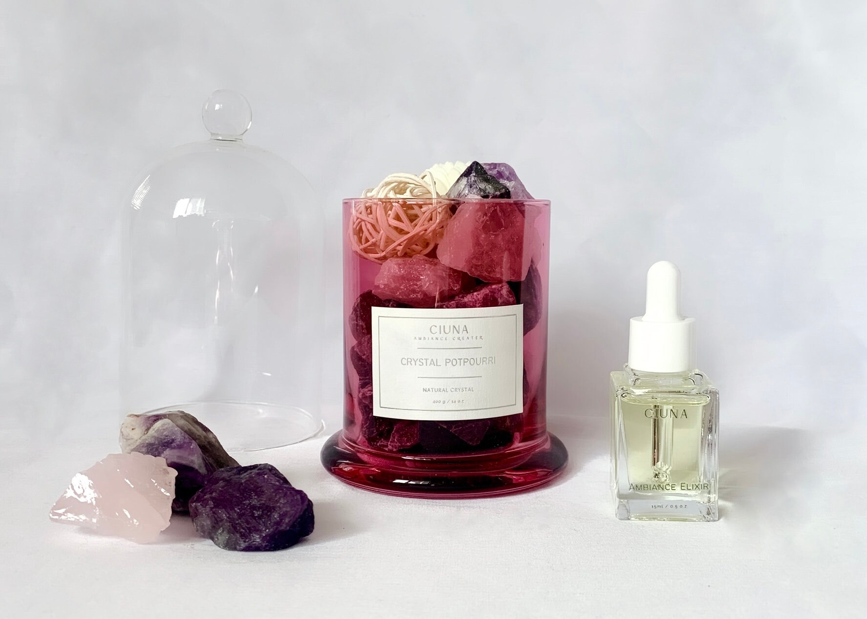 Crystal Potpourri Gift Set With Long Lasting 100 Pure Perfume and