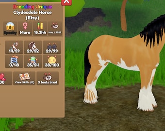 Pearl Sabino Clydesdale Wild Horse Islands (Download Now) 