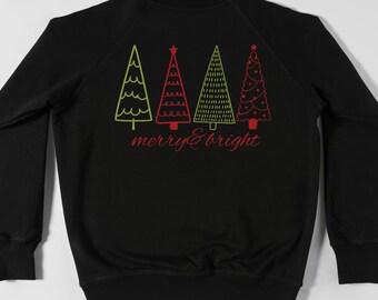 Christmas Tree Merry & Bright, Sublimation, PNG ONLY - Etsy