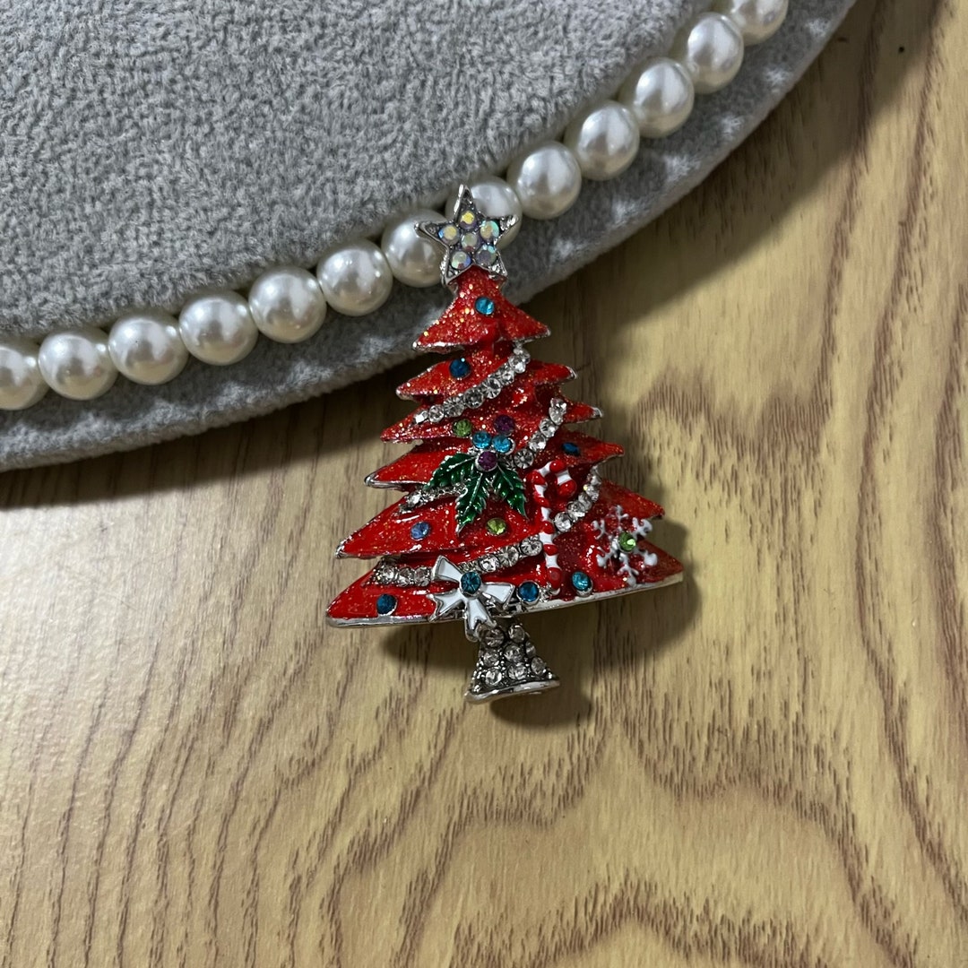 Broches d'arbre de Noël en émail Automne Hiver Mode Plante Etsy France