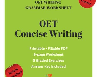 OET Concise Writing Worksheet with Answers