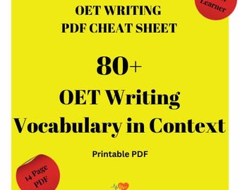 OET Writing Vocabulary Guide | 80+ Medical English Words in Context | Doctors & Nurses