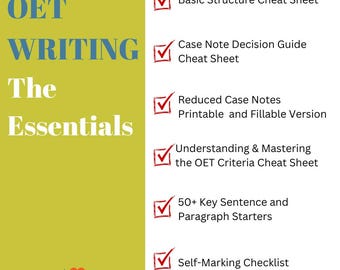 OET Writing Essentials Toolkit | Structure, Starters, Checklist (PDF Download)