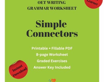 OET Simple Connectors Grammar Worksheet with Answers