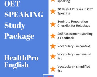 OET Speaking Study Package | Health Professional Exam Resources | Occupational English Test Preparation | Digital Download