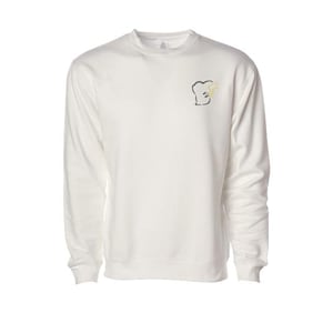 Embroidered Anime silhouette Vintage Sweatshirt, Left Chest Poke character Trendy Retro Crewneck, Hoodie