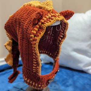 Dragon Knitted Hat | Handmade Dragon Tail Hat | Crochet Hat | Dragon Spikes Hat