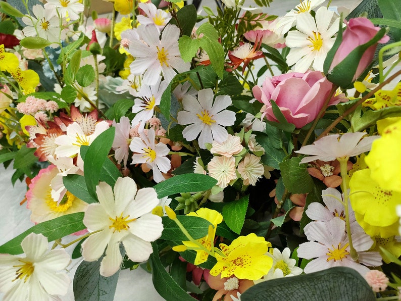Wildblumen Tischgirlande Künstliche Blumen Tischläufer für Hochzeit Mittelstück Bild 6