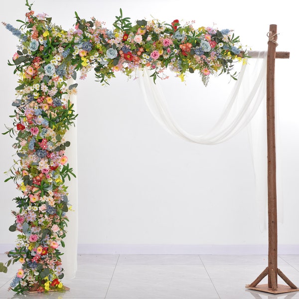 Wildflower Wedding Flowers for Rectangle  Arch Wedding Flower Arrangement for Round Arbor Summer Wedding