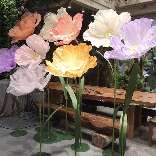 Giant Paper Silk Flowers Free Standing Flowers for Party Decor