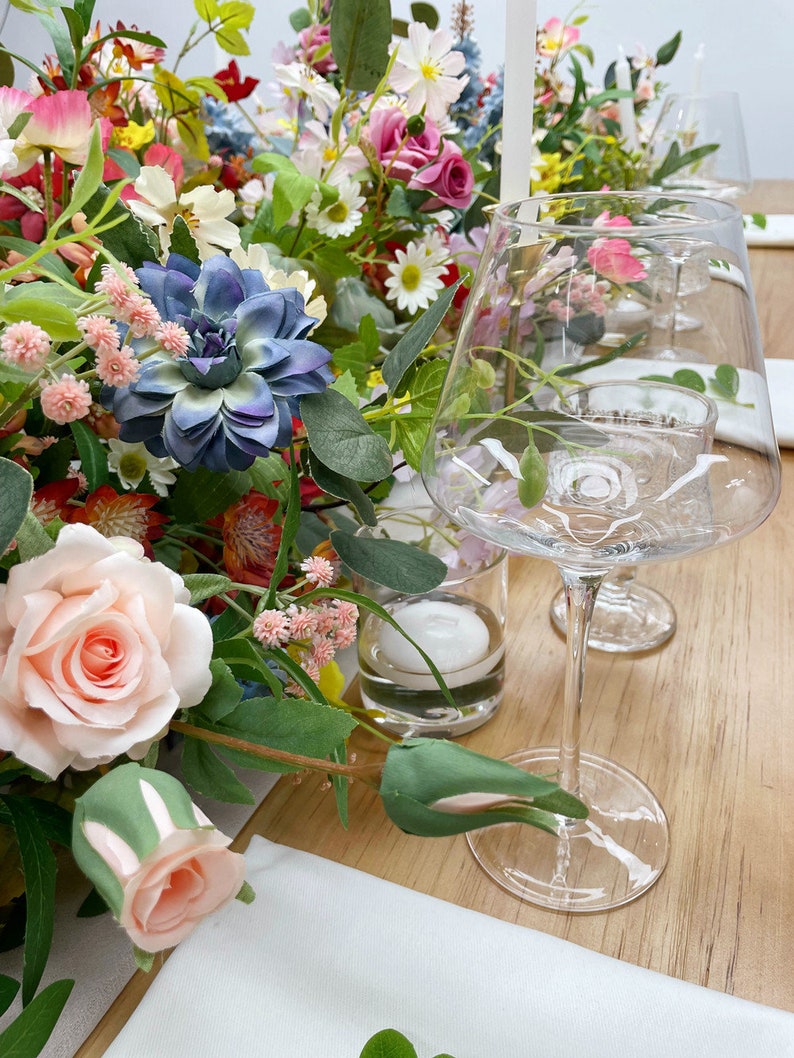 Wildblumen Tischgirlande Künstliche Blumen Tischläufer für Hochzeit Mittelstück Bild 5