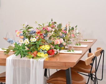 Wildflower Table Garland Artificial Flower Table Runner for Wedding Centerpiece