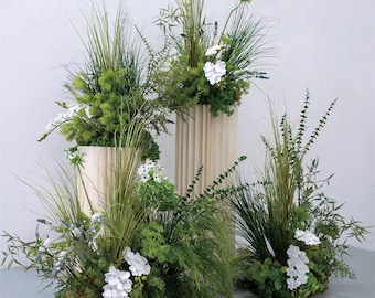 Aisle Wedding Florals Earthy Wedding Flower Arrangements and Greenery Wedding Arrangements