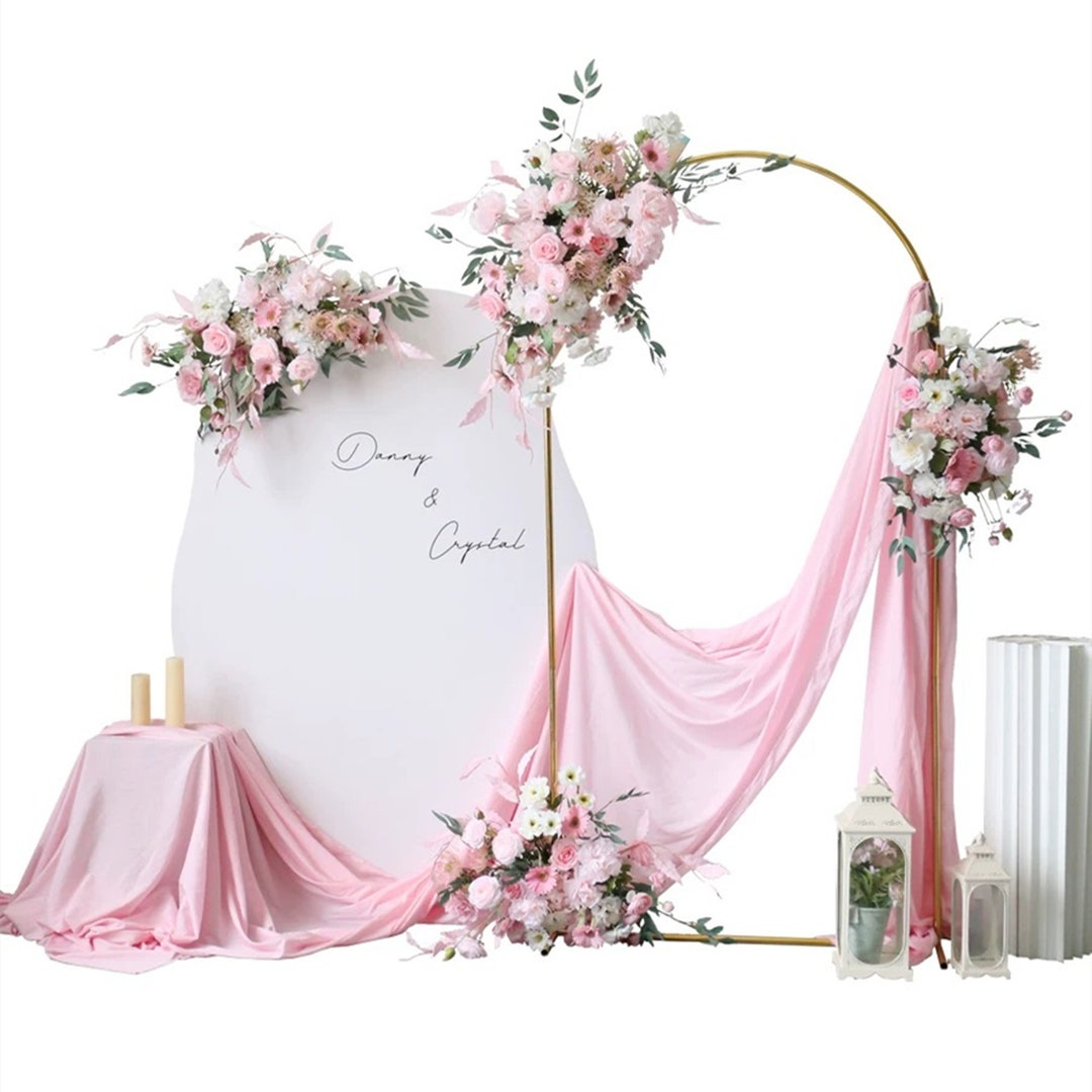 Pink Wedding Flower Arrangement Pink Floral Arch for Ceremony Etsy