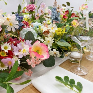 Wildflower Table Garland Artificial Flower Table Runner for Wedding Centerpiece image 4