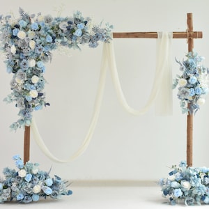 Blue Arch Wedding Arch Flower Arrangements Arch Swag Spring Wedding Summer Wedding Floral Arrangement for Ceremony