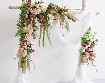 Wedding Arch Flowers Greenery Wedding Arch Spring Wedding Flowers Summer Wedding Flowers