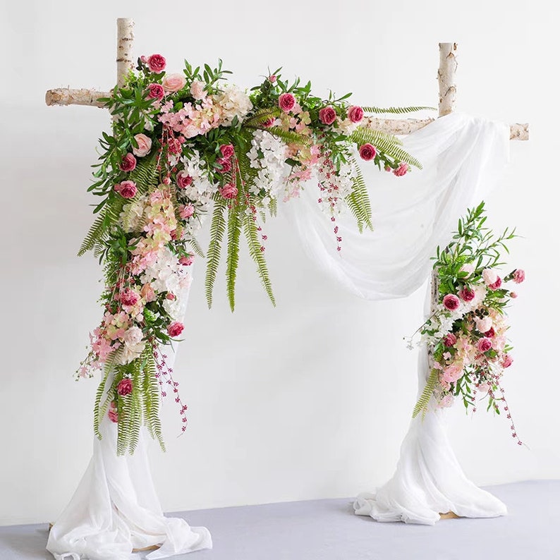 Wedding Arch Flowers Greenery Wedding Arch Spring Wedding Flowers Summer Wedding Flowers Pink