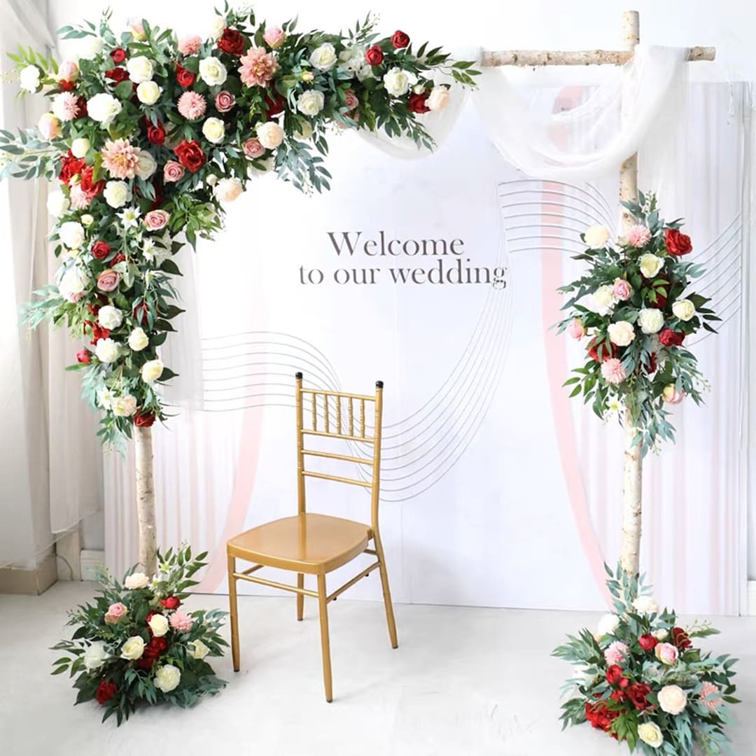 Greenery Arch Wedding Arch Flower Arch Swag Spring Wedding Summer