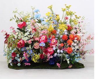 Wildflower Aisle Flower Wedding Arrangements and Greenery Wedding Arrangements