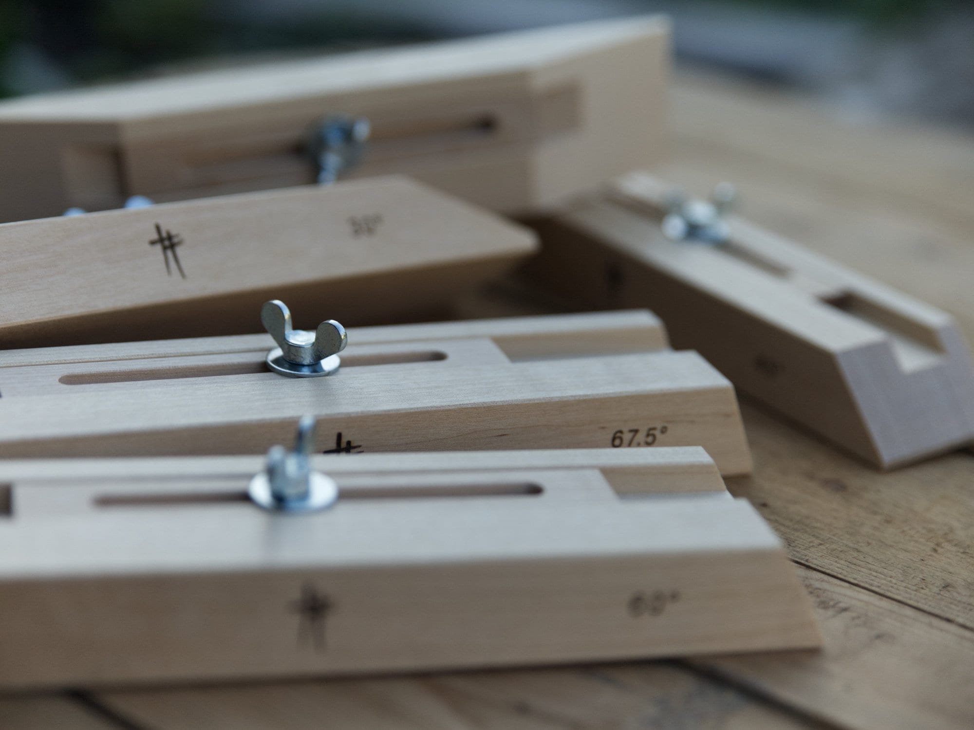 Birch Kumiko Jig Set | 22.5, 30, 45, 60 and 67.5 Degree Jigs