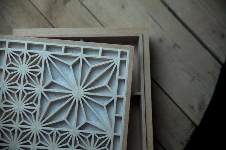 Wooden Kumiko Tea Box Trinket Box Jewellery Box Asa-no-ha Pattern - Etsy