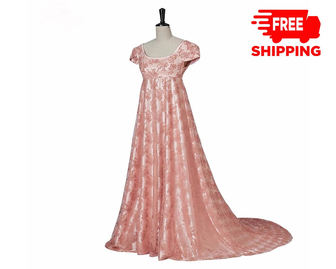 Bridgerton Empire Waist Prom Dress Formal Regency Ball Gown Etsy