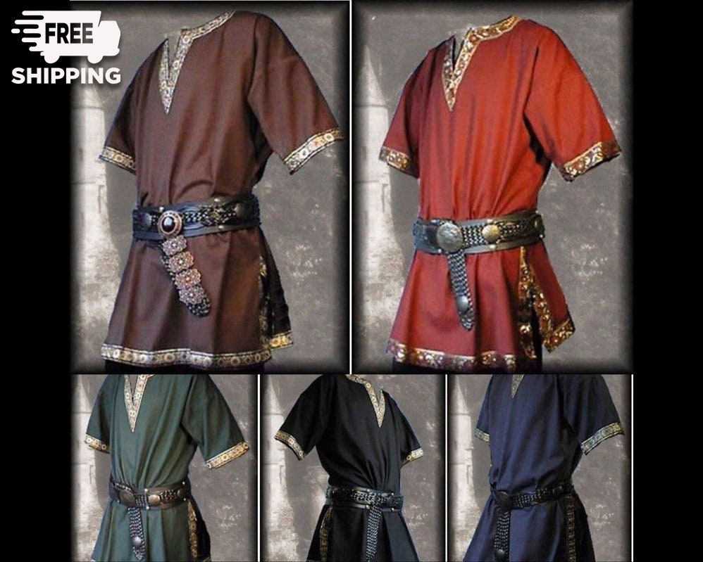 Vintage Renaissance Pirate Shirt Medieval Viking Mens Tunic - Etsy