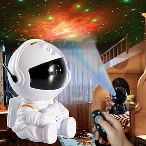 Proyector de estrellas de astronauta, luz nocturna para niños, luz de  proyector de nebulosa. Proyector de galaxia para dormitorio, sala de juegos  para