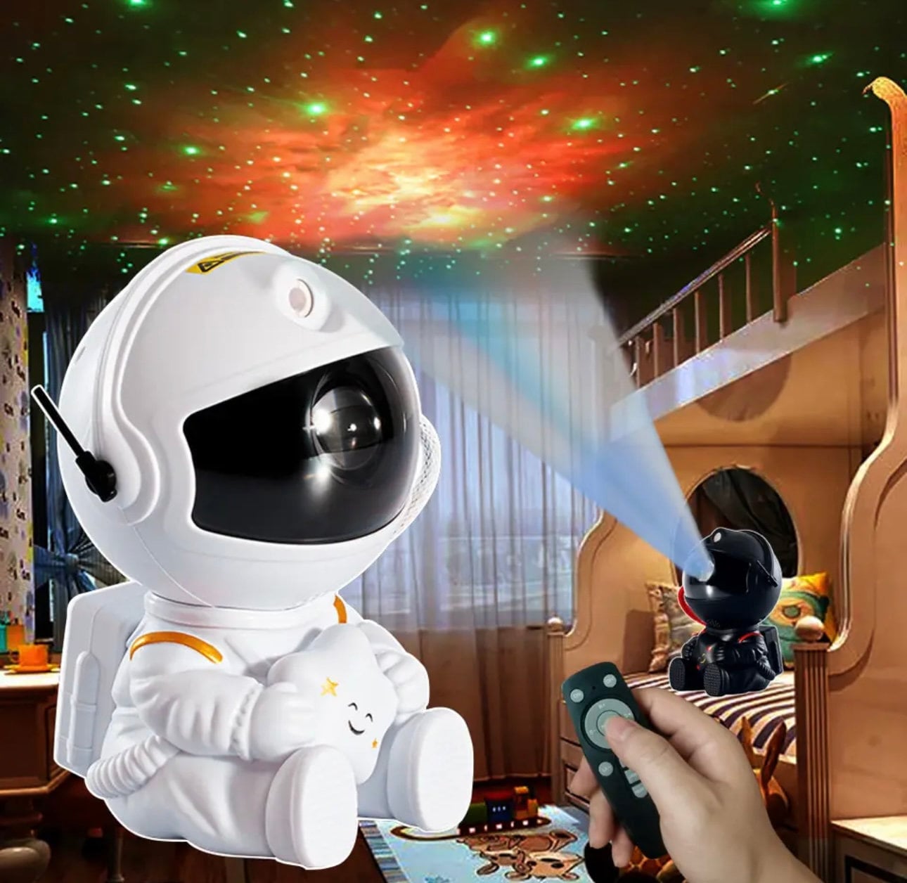 Astronaut Fishing Star on Glowing Moon Humidifier Diffuser Night Light –  Kawaiies