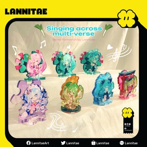 4cm - 5cm mini acrylic double board standee - Hatsune Miku - Singing across multi-verse