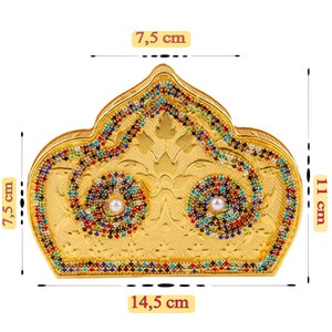 Bunter Stein Serviettenhalter Desing Gold