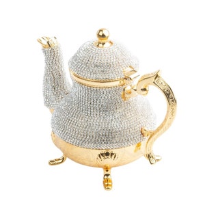 Stones Decorative Teapot Gold