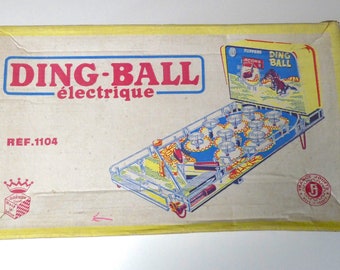 Jouet Ancien DING BALL – Flipper électrique France – Avec Boîte Et Notice