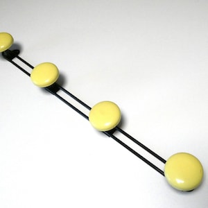 Old coat rack - Yellow and black - 1950 1960 - Vintage