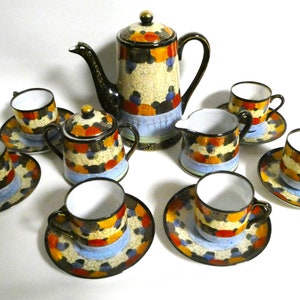 Japanese tea service in fine porcelain signed R S made in Japan