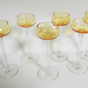Antique Boho Crystal Liqueur Glasses 1920