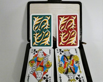 Ancien coffret de jeu de carte HERON vintage