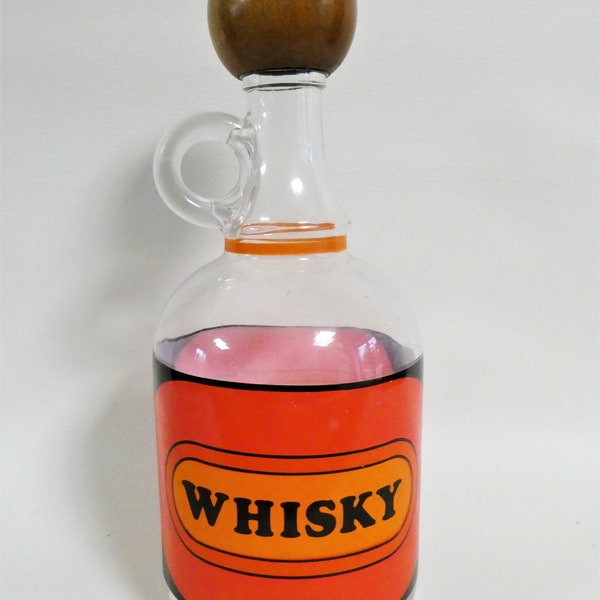 Magnifique ancienne bouteille ( carafe )  de Whisky Vintage 1970