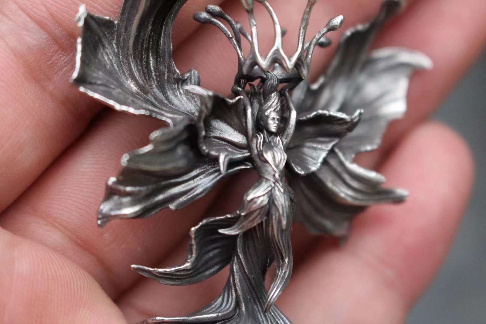 Fairy-like Silver Butterfly Necklace-dolliefae main image 1