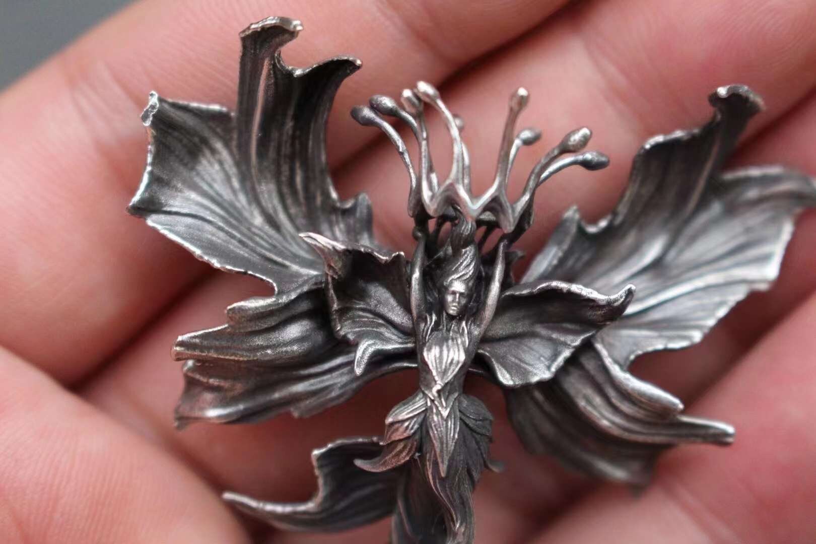 Fairy-like Silver Butterfly Necklace-dolliefae